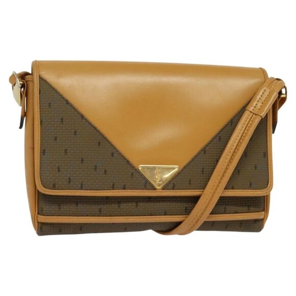 SAINT LAURENT Shoulder Bag PVC Beige Gold - Picture 1 of 16